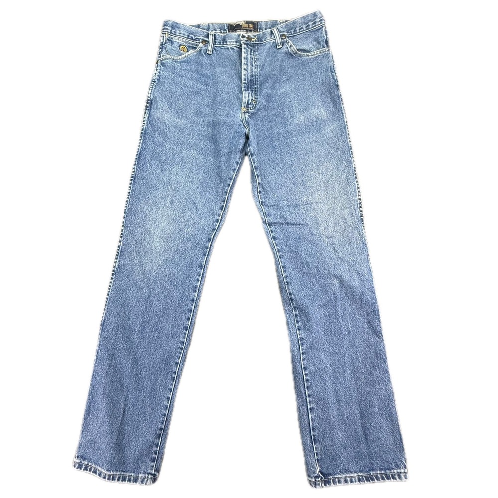 Wrangler George Strait Jeans Mens 36x34 Blue Straight Leg Western Denim 13MGSHD
